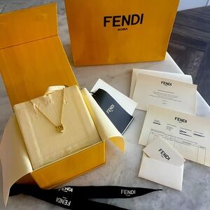 F is for Fendi gold necklace